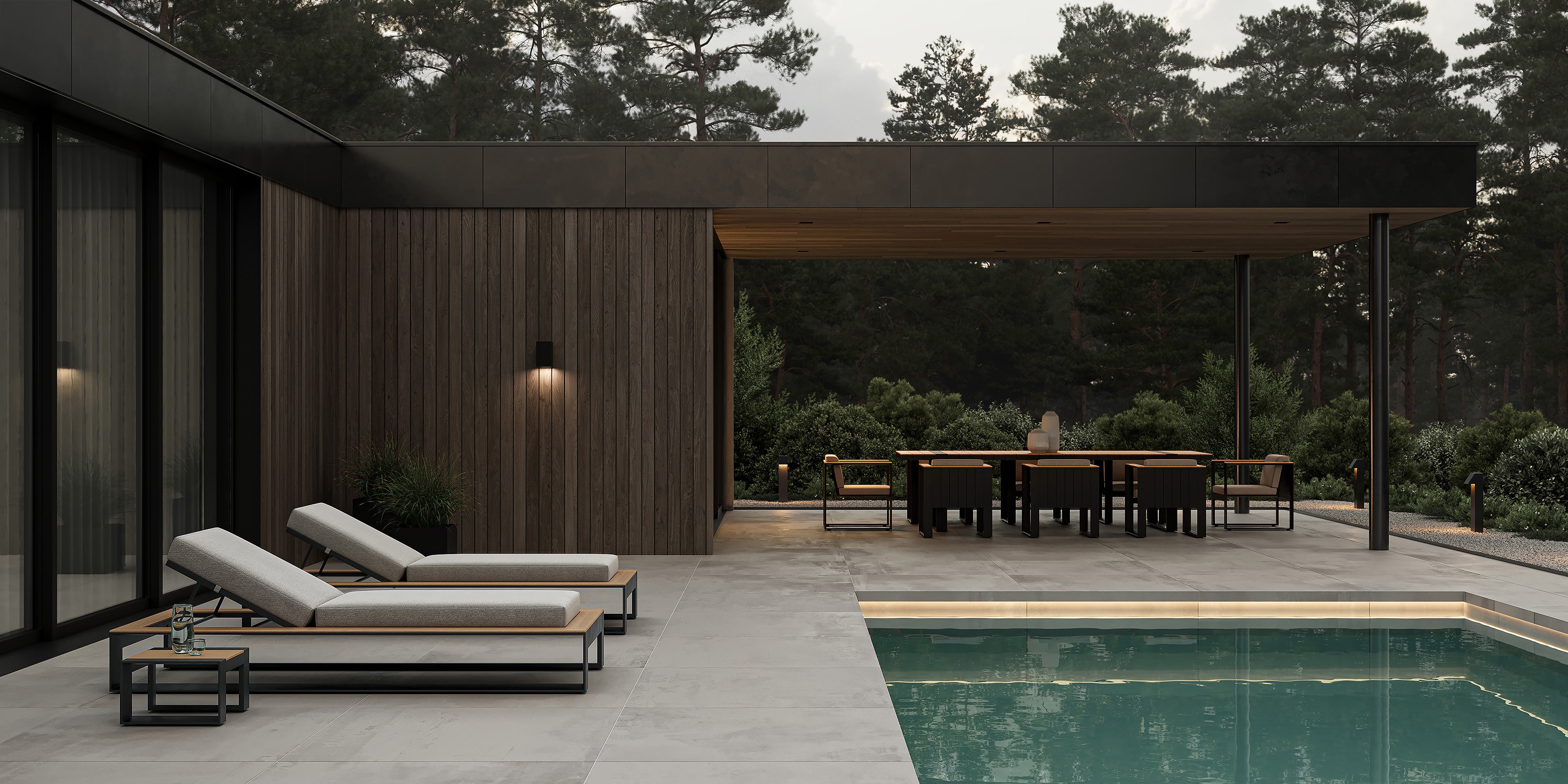 N5 sun lounger lifestyle image of luxury uk property