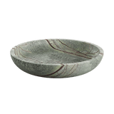 Caselle 50cm forest green marble decorative bowl