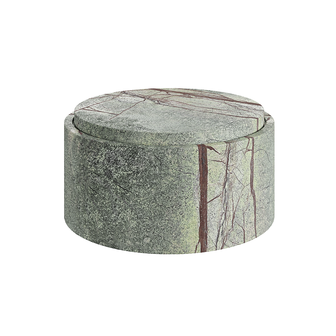Caselle 25cm forest green marble storage jar