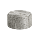 Caselle 25cm grey travertine storage jar