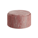 Caselle 25cm red travertine storage jar