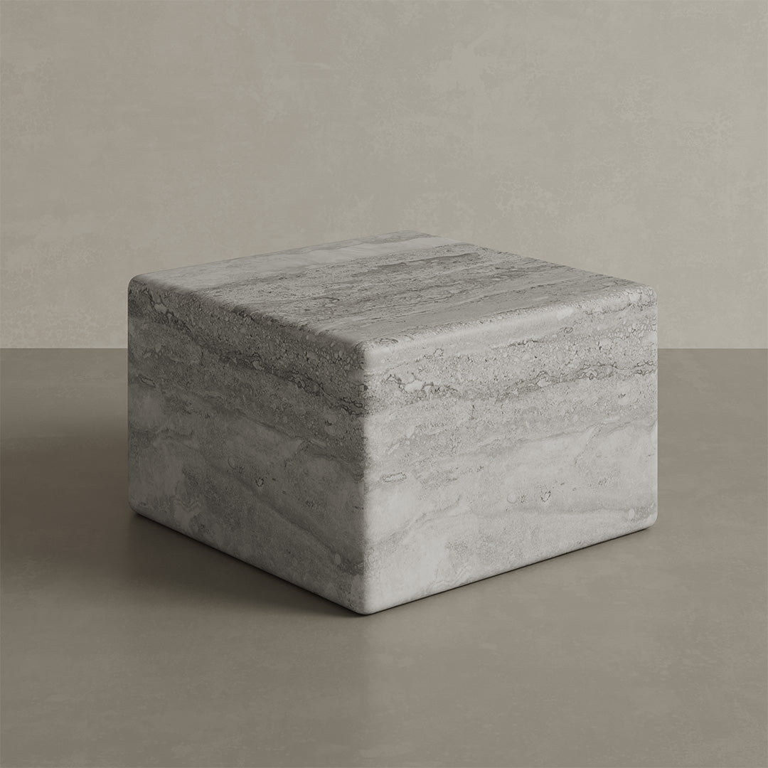 Cerazo Grey Travertine 39cm Coffee Table