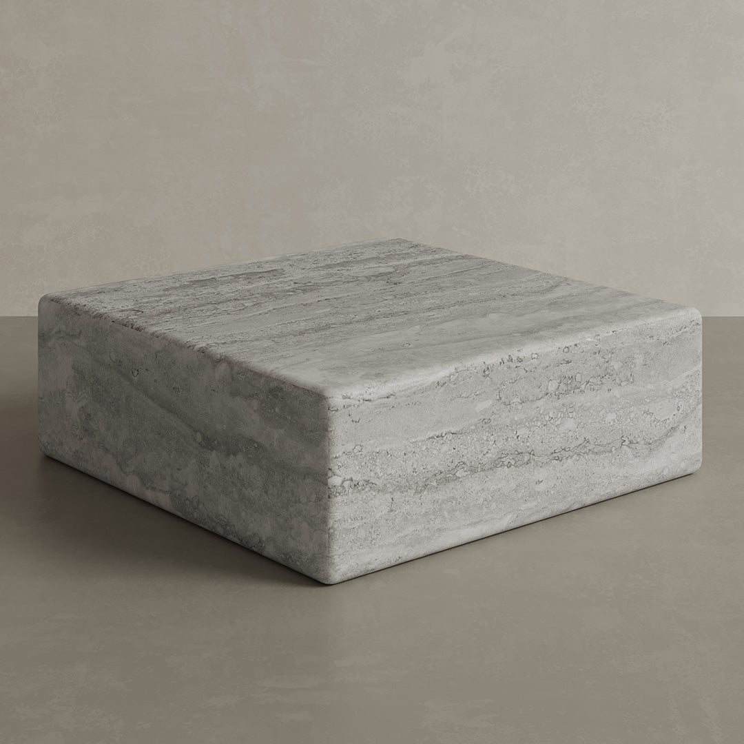 Cerazo Grey Travertine 54cm Coffee Table