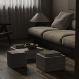 Cerazo grey travertine coffee tables - set of three