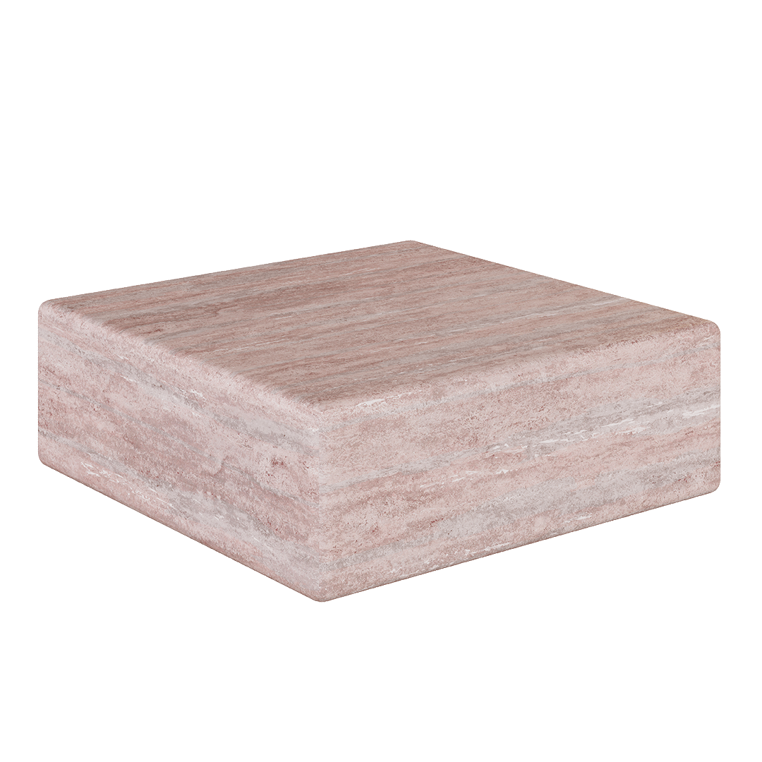 Cerazo Red Travertine Coffee Table 54cm