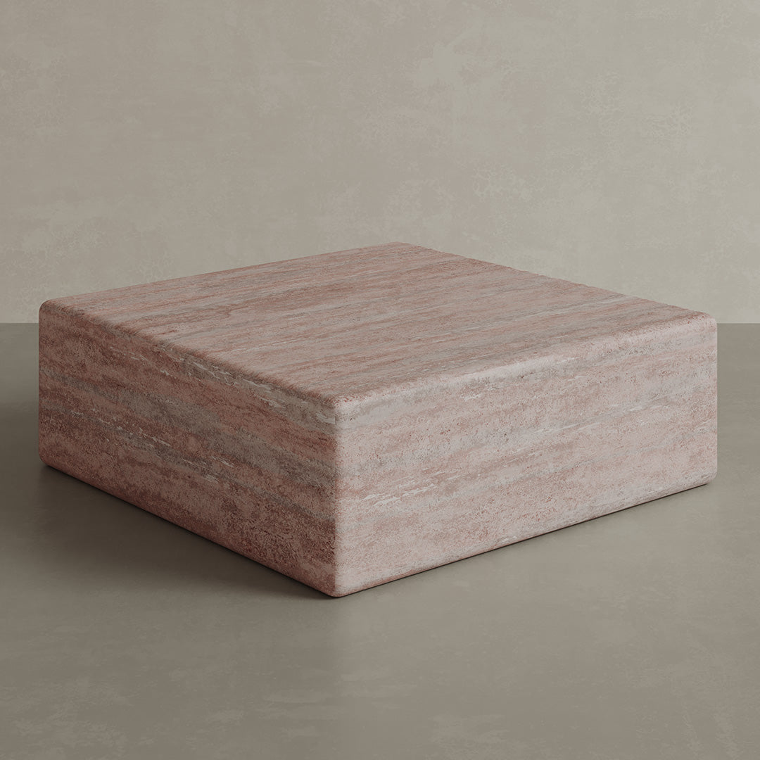 Cerazo Red Travertine Coffee Table 54cm