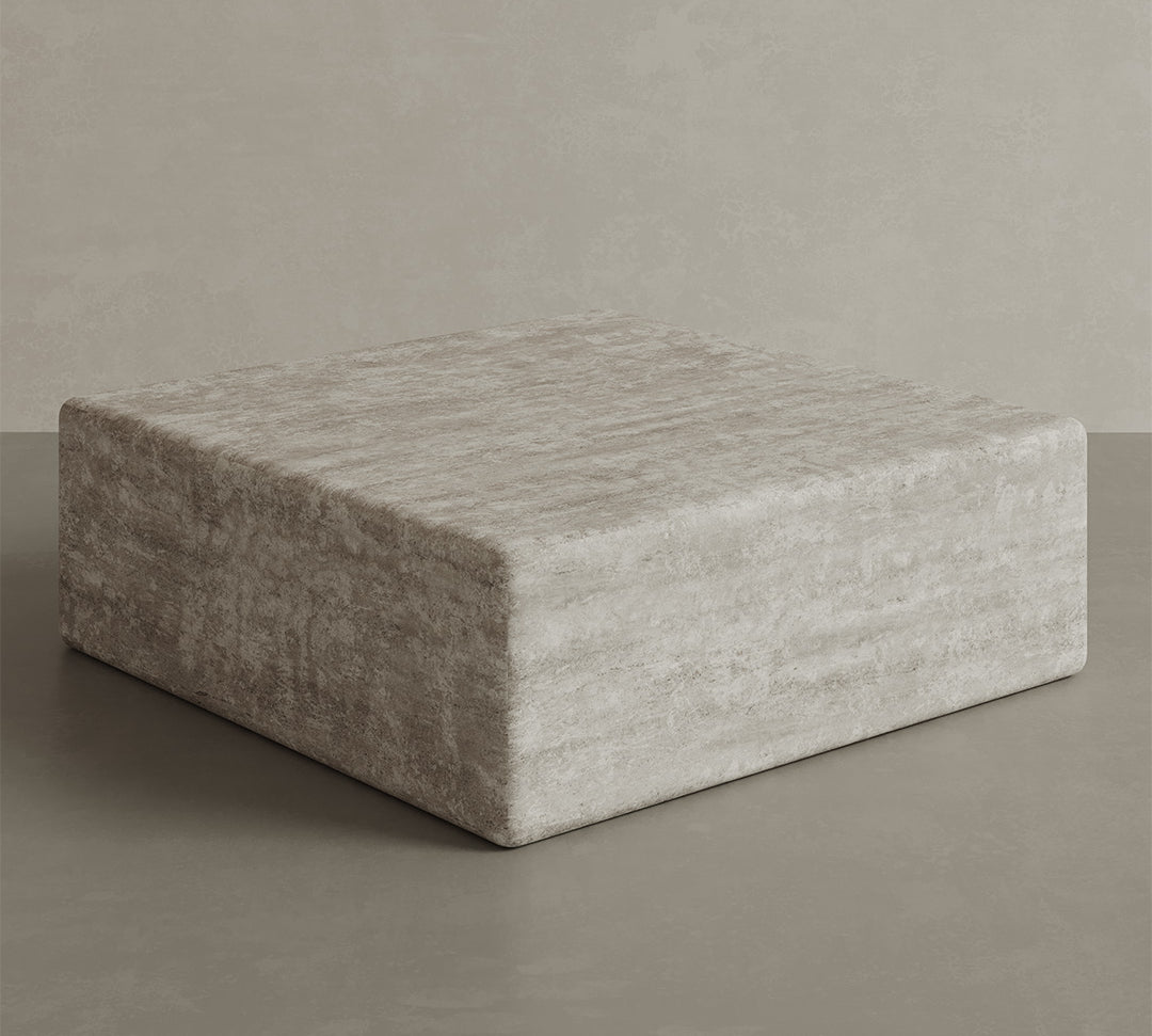 Cerazo White 54cm Coffee Table Travertine