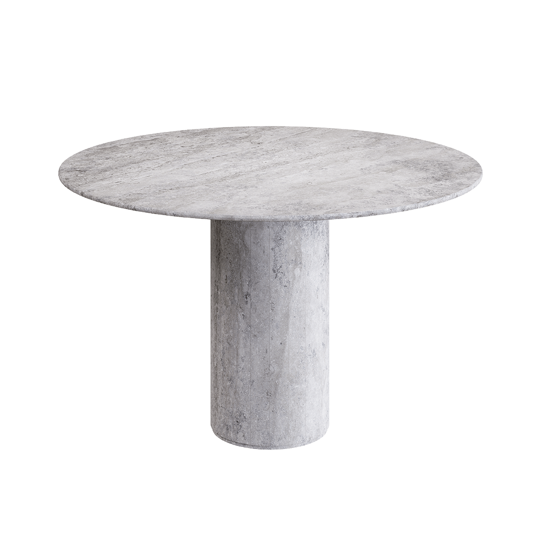 Grey Travertine Dining Table