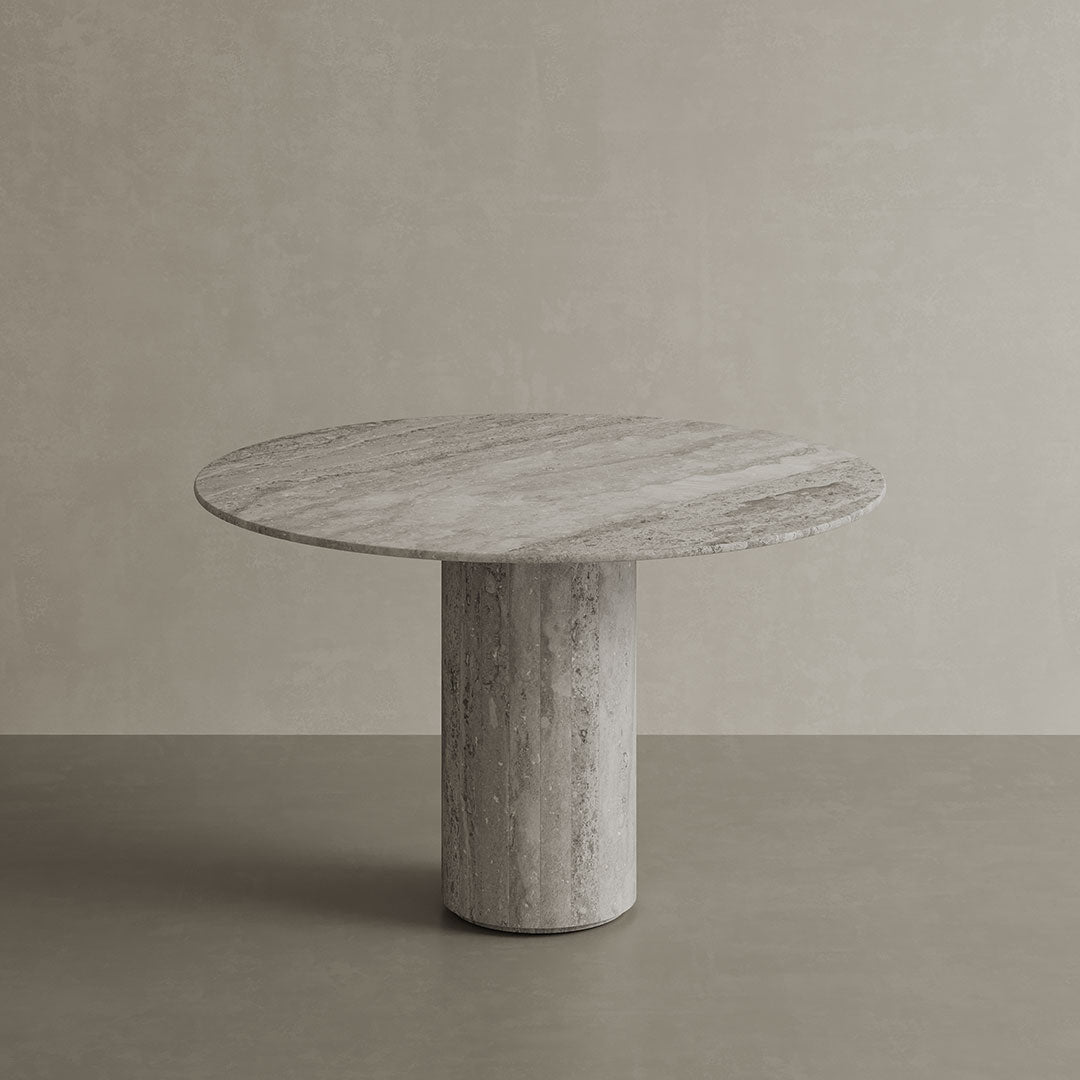 Grey Travertine Dining Table