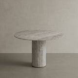 Grey Travertine Dining Table