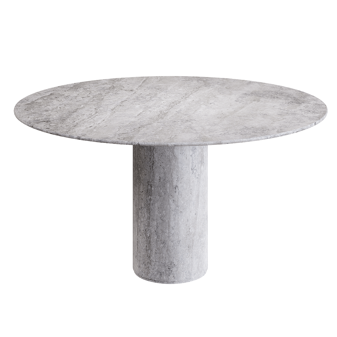 Grey Travertine Dining Table