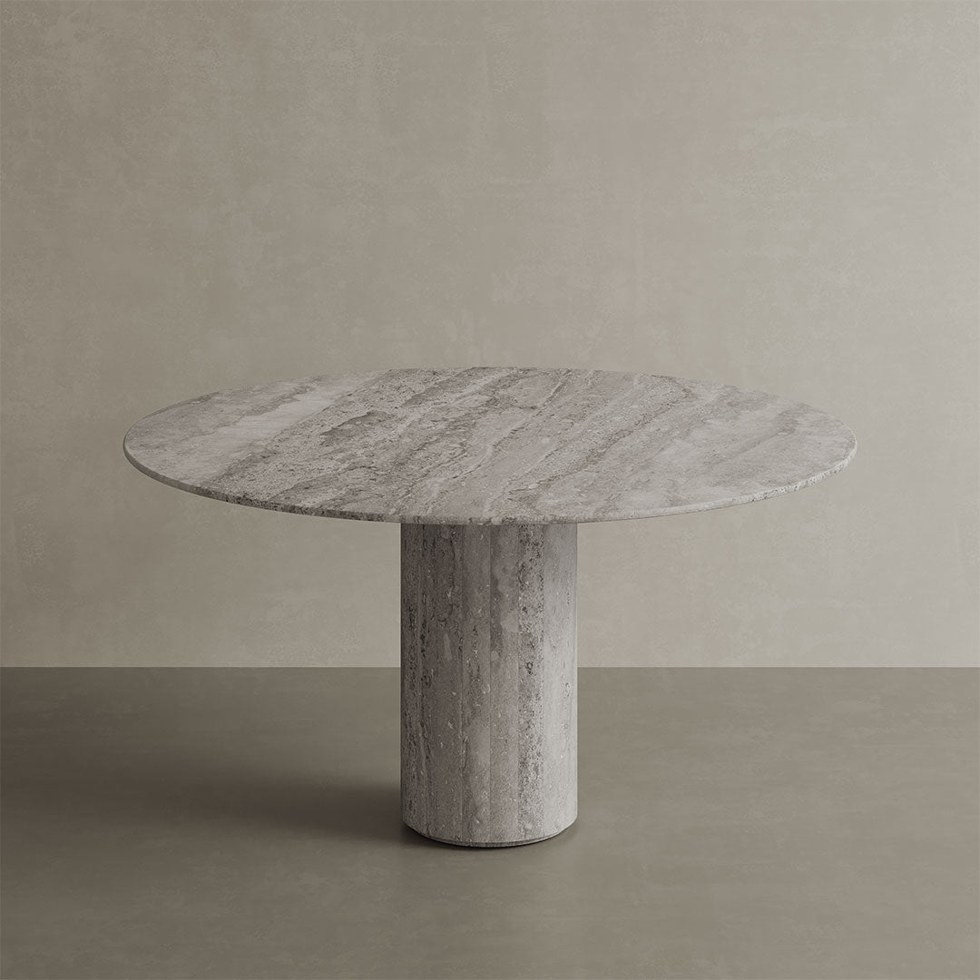Grey Travertine Dining Table