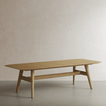 N1 Six Seater Sofa Light Teak Oatmeal Textured Weave Teak Wood