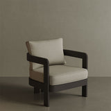N3 Kohl Sand canvas lounge chair, featuring soft, durable fabric in a warm sand colour. The chair is supported by a sleek aluminium frame, combining modern design with comfort and functionality, perfect for both indoor and outdoor settings.