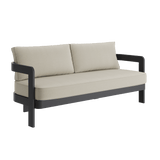 N3 Three Seater Sofa Kohl Sand Canvas Aluminium