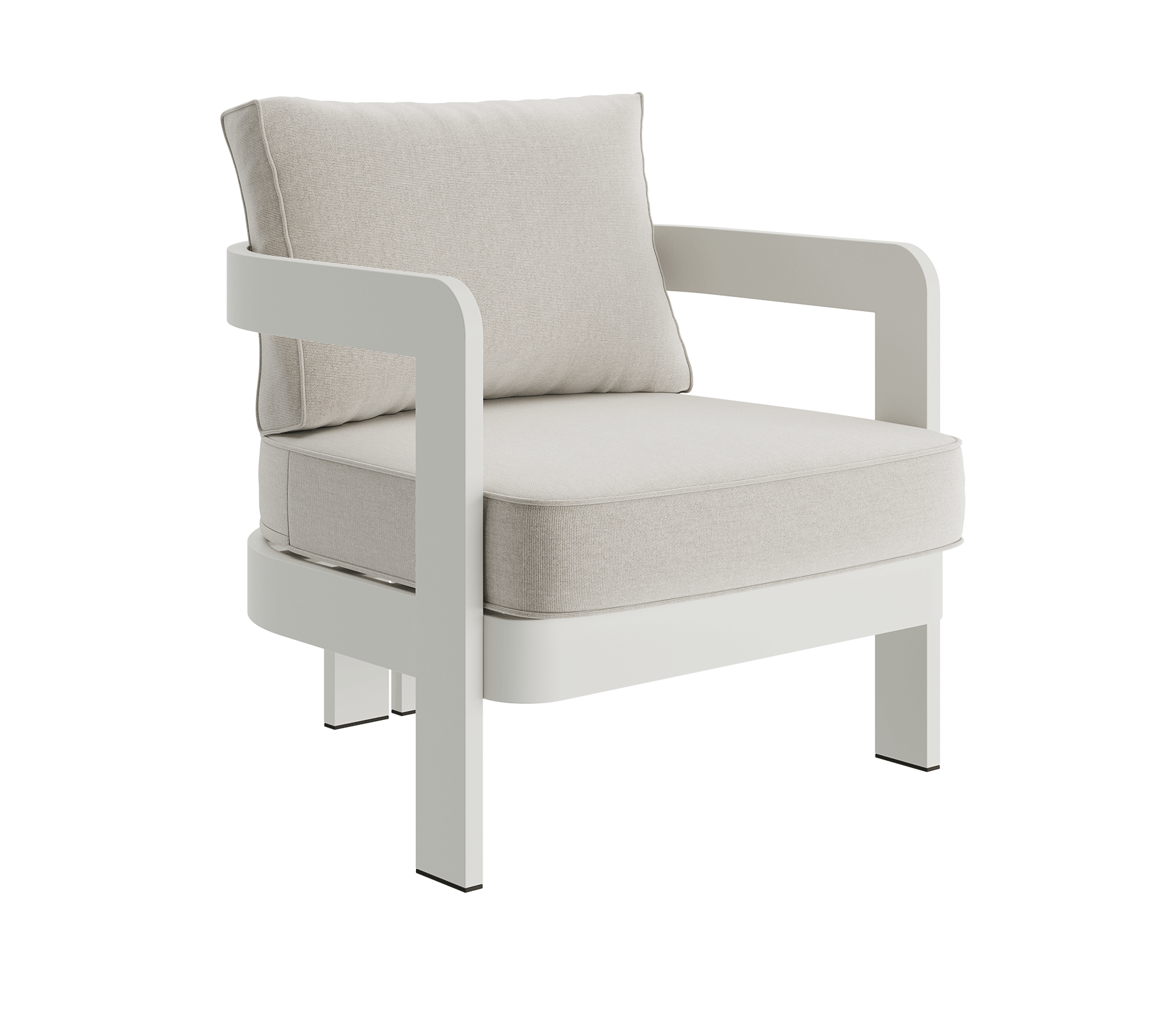 N3 Stone bone canvas lounge chair product image