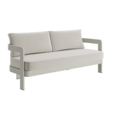 N3 Three Seater Sofa Taupe Bone Canvas Aluminium