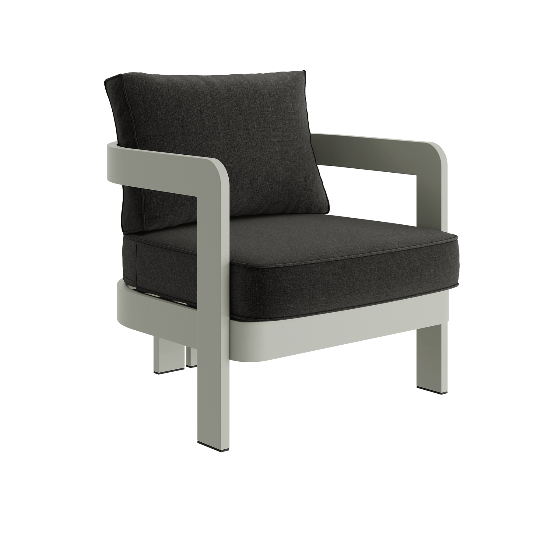 N3 Taupe shadow canvas lounge chair product image