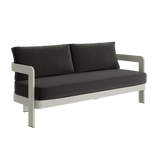 N3 Three Seater Sofa Taupe Shadow Canvas Aluminium