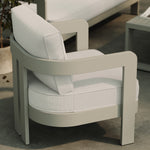 Three Seater Sofa Lounge Chair Cirrus Textured Weave Taupe Coffee Table