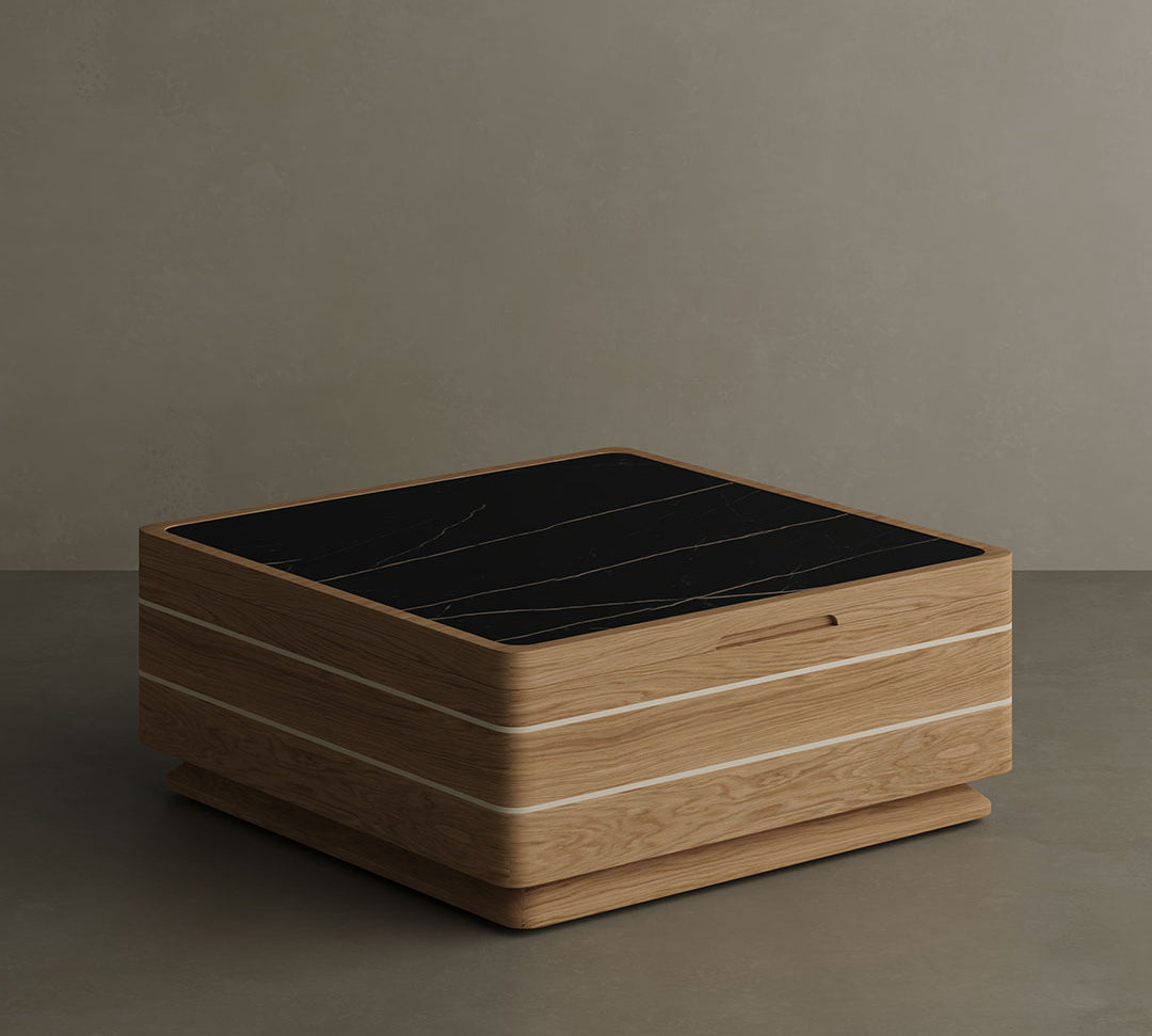 N6 outdoor teak coffee table dark