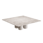 Nardelli White travertine coffee table 130cm