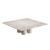 Nardelli White travertine coffee table 130cm