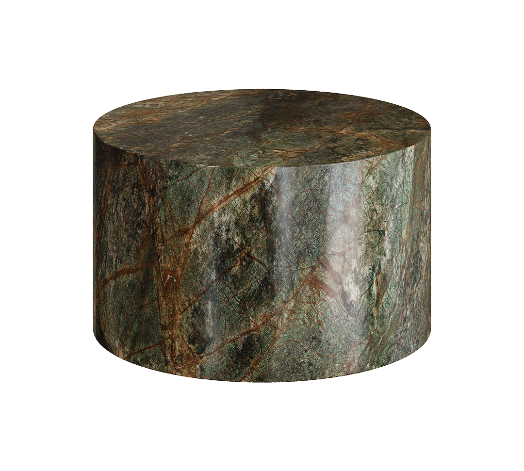 Porto Forest Green Marble Coffee Table 60cm