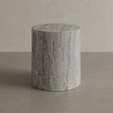 Porto Grey Travertine Side Table 40cm