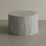 Porto 60cm grey travertine coffee table