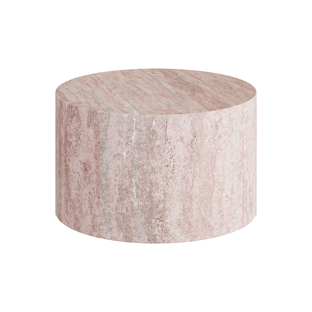 Porto Red Travertine Coffee Table 60cm