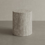 Porto White Travertine Side Table 40cm