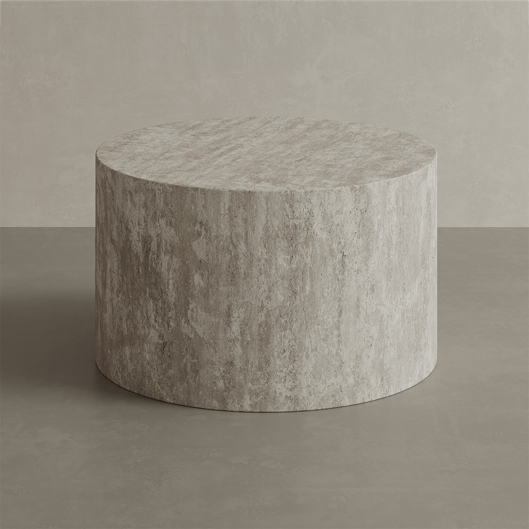 Porto White Travertine Coffee Table 60cm