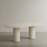 Reine White Outdoor Indoor Microskin Dining Table
