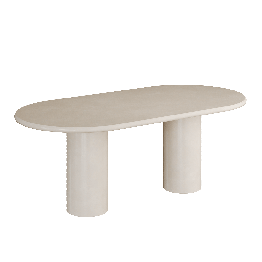 Reine White Outdoor Indoor Microskin Dining Table
