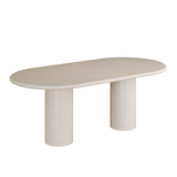 Reine White Outdoor Indoor Microskin Dining Table
