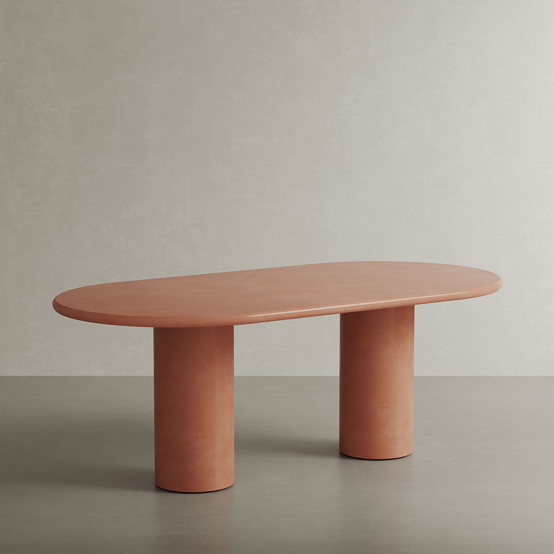 Reine Red Outdoor Indoor Microskin Dining Table