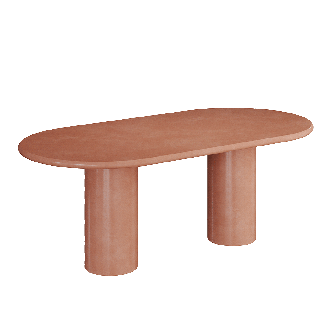 Reine Red Outdoor Indoor Microskin Dining Table