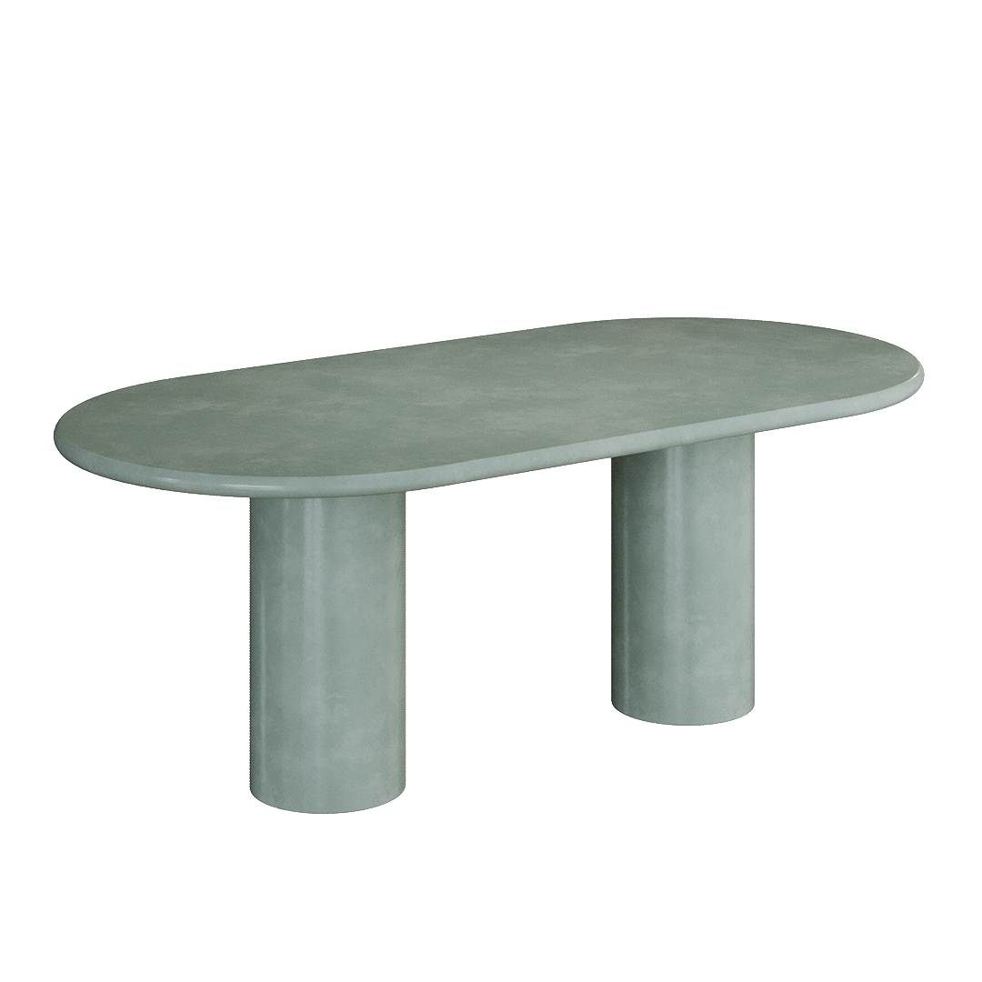 Reine Green Outdoor Indoor Microskin Dining Table