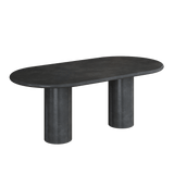 Reine Black Outdoor Indoor Microskin Dining Table