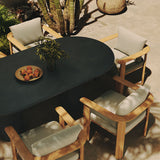 Reine Black Outdoor Indoor Microskin Dining Table