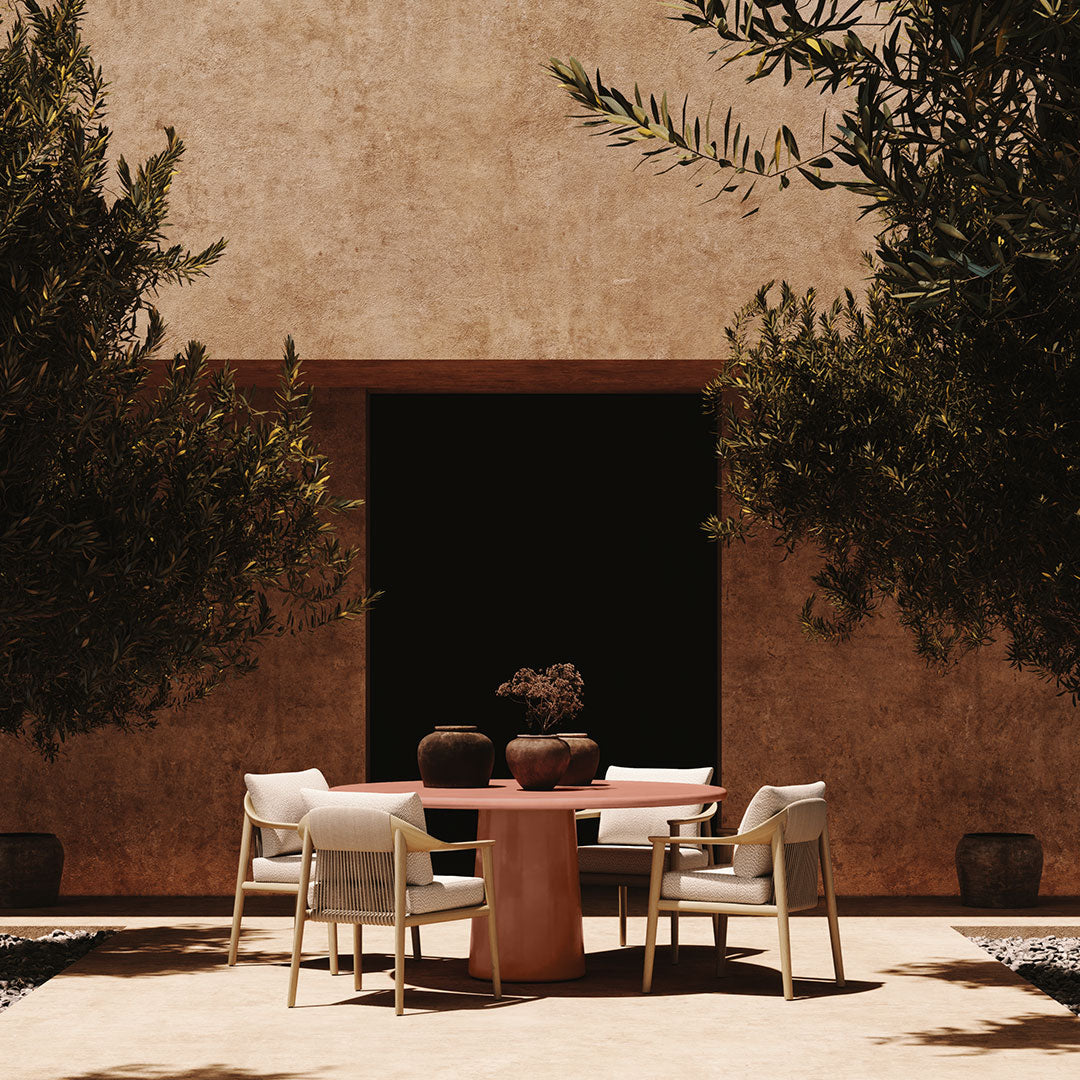 Santo Clay Microskin Dining Table and N1 Light Dining Chairs