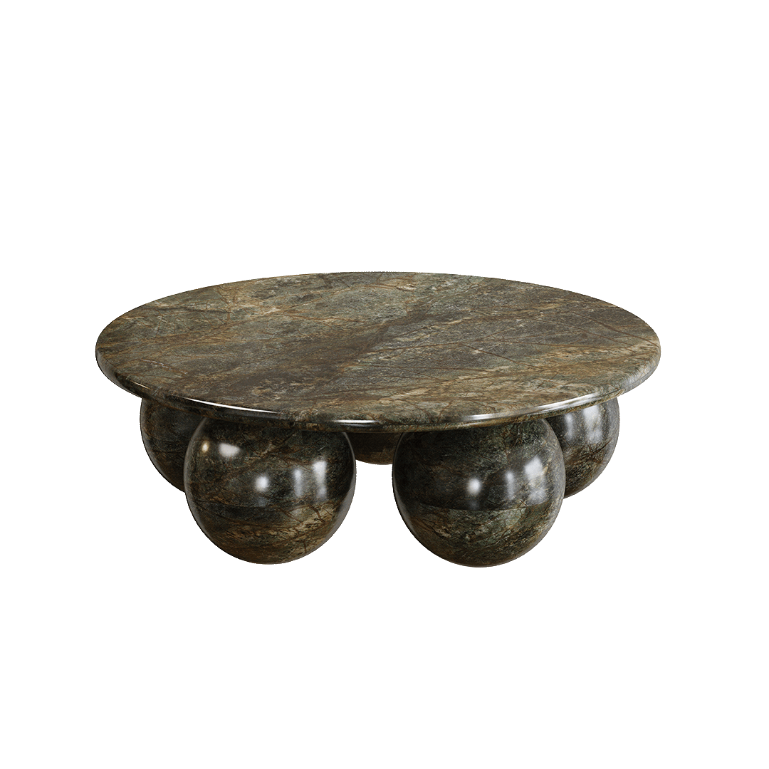 Sellano Coffee Table Forest Green Marble