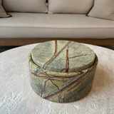 Caselle Marble Storage Jar, Forest Green