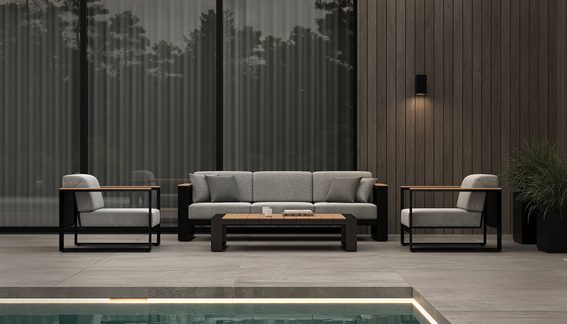 GREY OUTDOOR FURNITURE