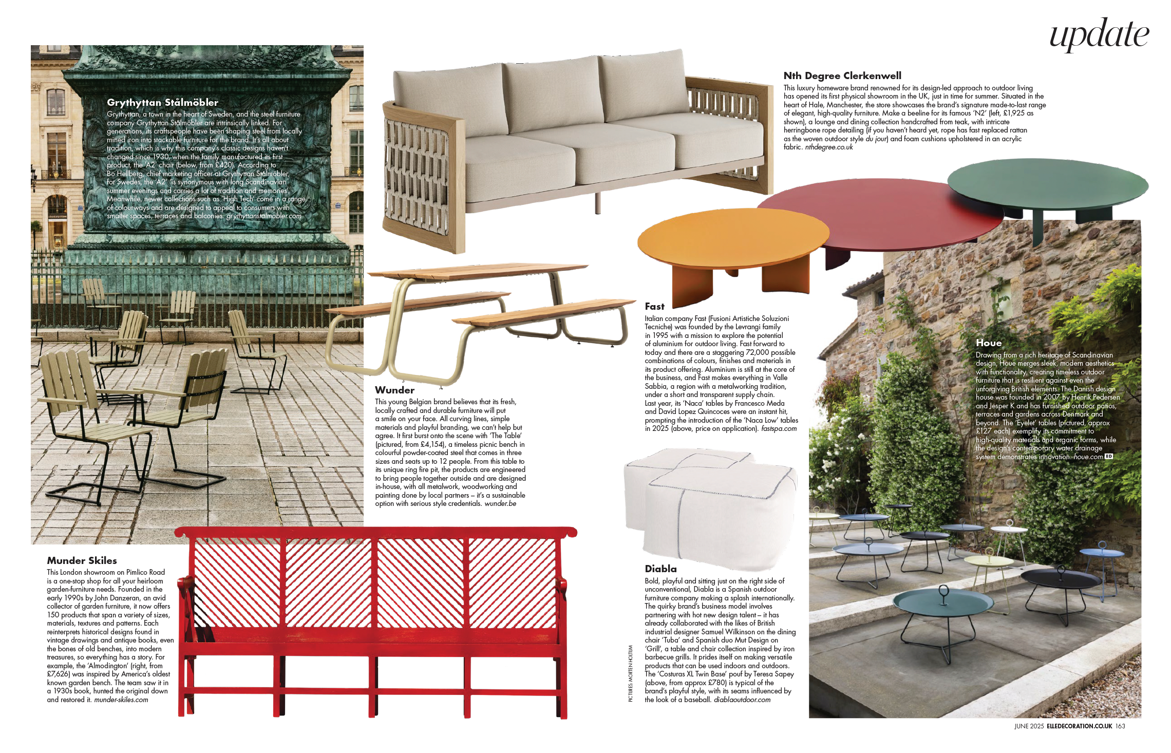ELLE DECOR, THE OUTDOOR UPDATE
