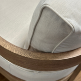 N3 Oak Lounge Chair Bone Canvas