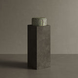 Caselle Forest Green Marble jar on pedestal