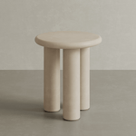 Clay Bone Microskin Side Table 45cm