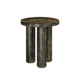 Casoli Forest Green Marble Side Table 45cm